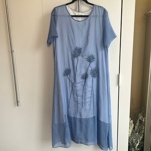 Light and airy lined embroidered summer maxi dress